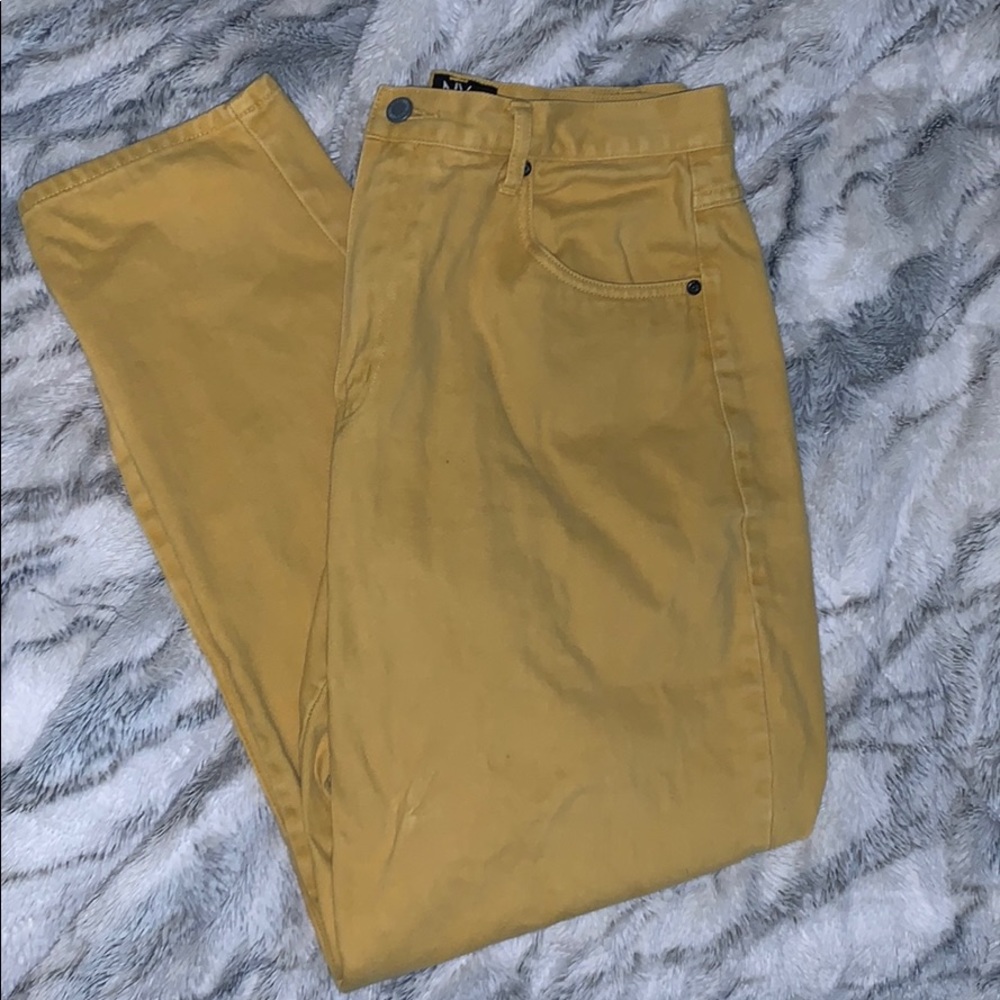 Yellow High-Waisted Mom Jeans
